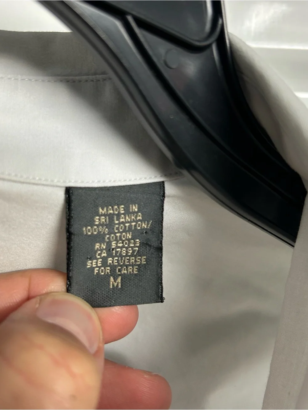 Banana Republic Men's Light White Button-Front Dress Shirt
